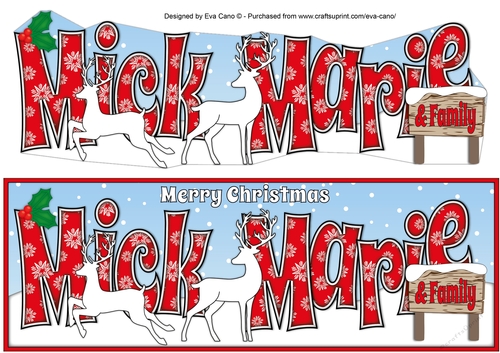 Christmas Reindeers MICK MARIE & FAMILY large dl