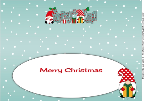 Christmas Gnomes with presents BARRY & EMA large dl insert