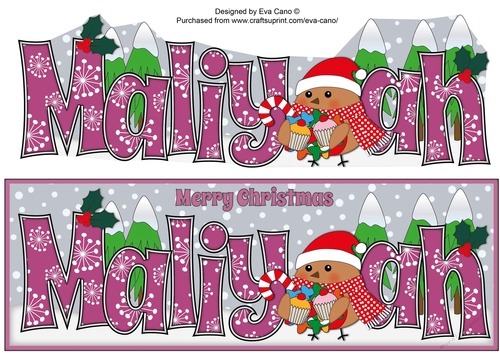 Christmas Plump Robin with Sweets MALIYAH large dl