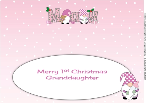First Christmas Gnomes with baby bottle MAY large dl granddaughter insert