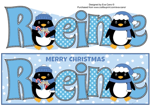 Christmas Penguins REINE large dl