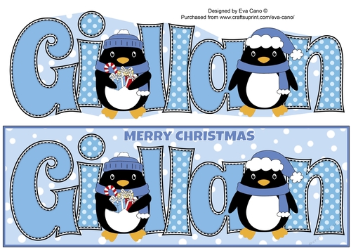 Christmas Penguins GILLAN large dl