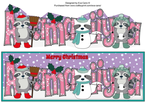 Christmas Rocky the Racoon with Snowracoon AAMAIIYA large dl