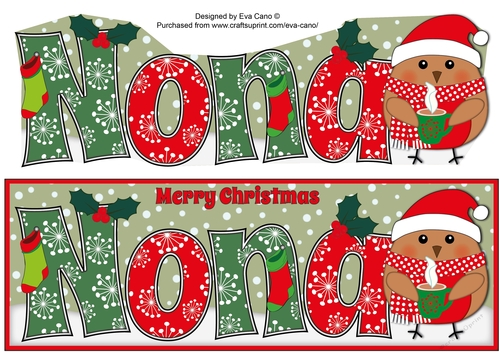 Christmas Plump Robin with Hot Drink NONA large dl