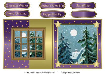 Christmas Scene and Window Fold Back 10