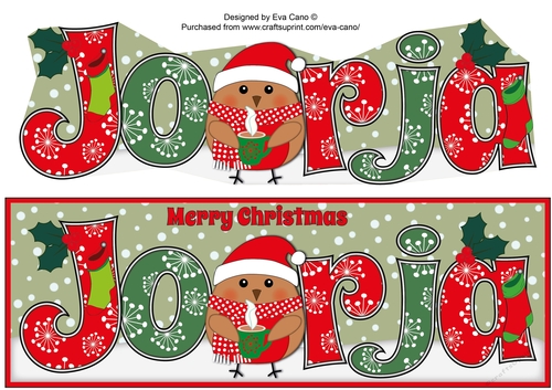 Christmas Plump Robin with Hot Drink JORJA large dl