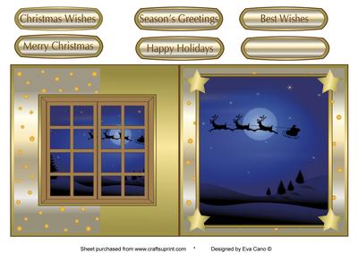 Christmas Scene and Window Fold Back 12
