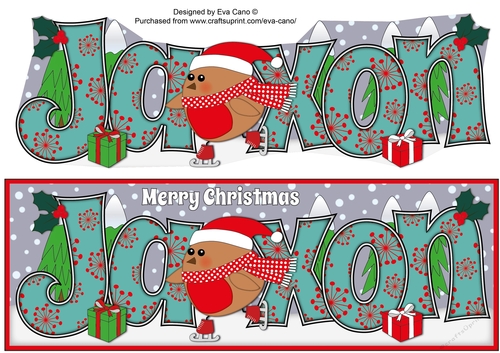 Christmas Plump Robin Skating JAXON large dl