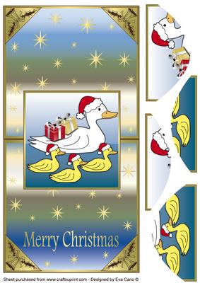 Christmas Ducks Vertical Fold Back