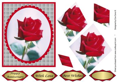 Romantic Red Rose Spiral Pyramid