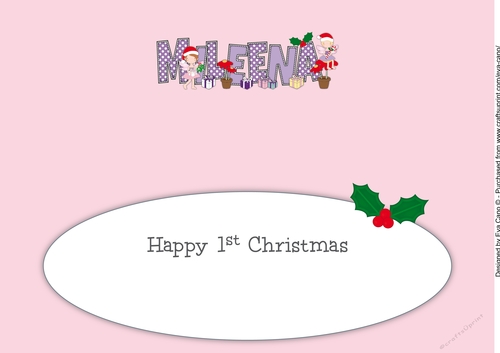 Christmas Fairies MILEENA 1st large dl insert