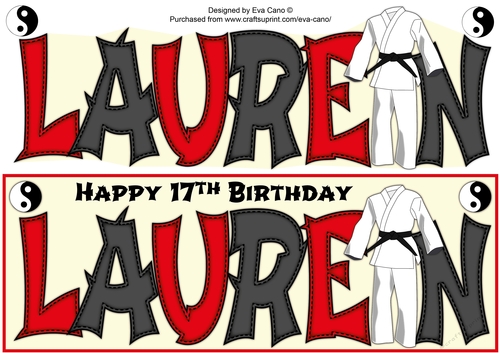 Karate Themed LAUREN 17th large dl