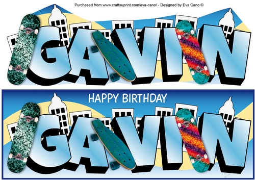 Skateboarding GAVIN large dl