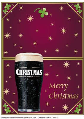 Mine's a Pint for Christmas Burgundy