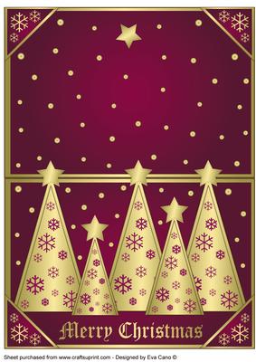 Snowflakes Christmas Trees Over the Edge