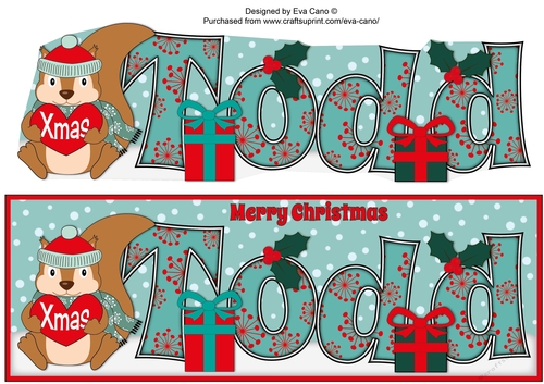Christmas Sid the Squirrel with Heart TODD large dl