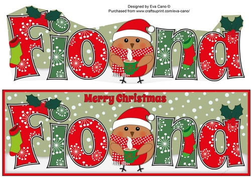Christmas Plump Robin with Hot Drink FIONA large dl