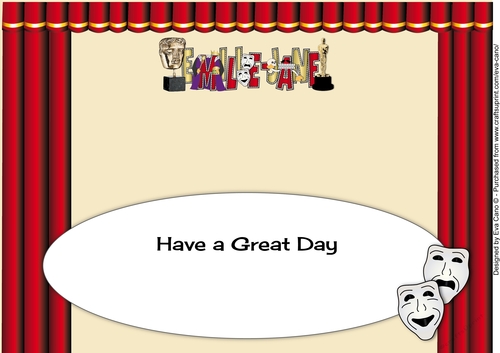 Theatrical Birthday EMILIE-JANE large dl insert