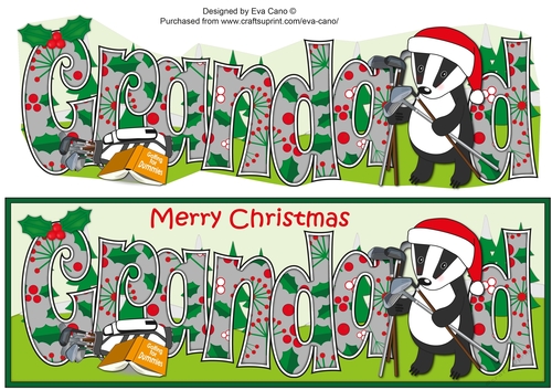 Christmas Billy the Badger Beginners Golf GRANDAD large dl