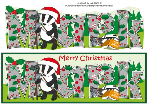 Christmas Billy the Badger Beginners Golf MARK large dl
