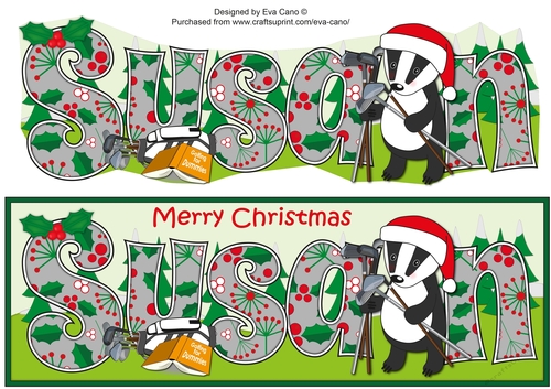 Christmas Billy the Badger Beginners Golf SUSAN large dl