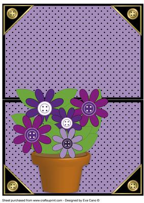 Flower Pot Over the Edge Purple Shades