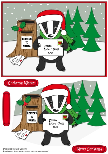 Christmas Billy the Badger letter to Santa a5