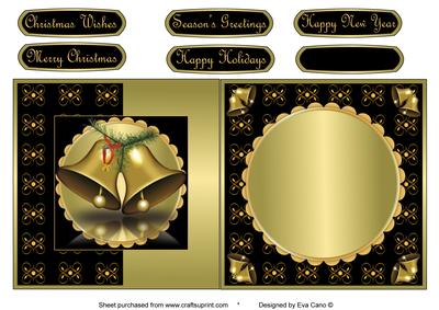 Christmas Bells Fold Back in Black