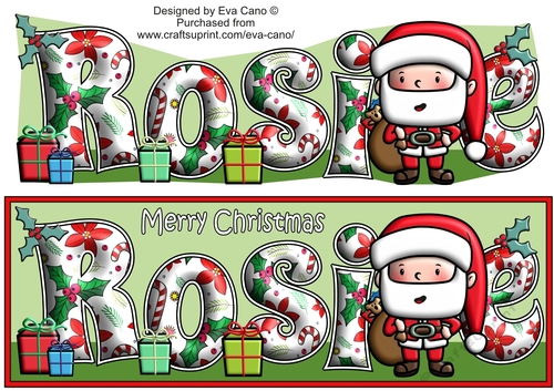 Jolly Santa with presents ROSIE large dl