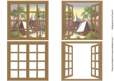 Christmas Window Scene Toppers