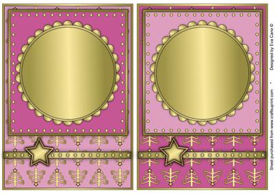 Christmas Blank Card Fronts in Pink