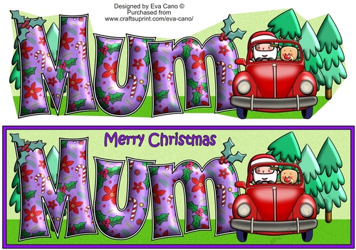 Jolly Santa taking the Christmas Tree Home MUM large dl