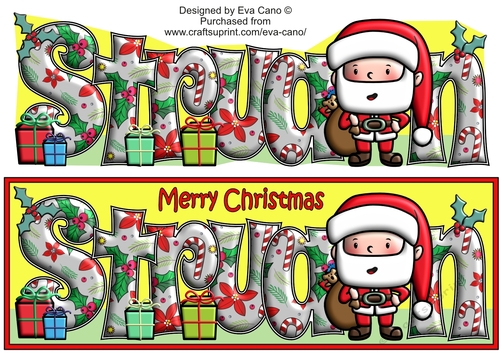 Jolly Santa with presents STRUAN large dl