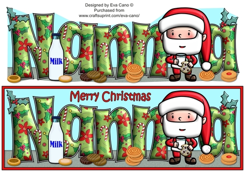 Jolly Santa Milk and Cookies NANNA large dl
