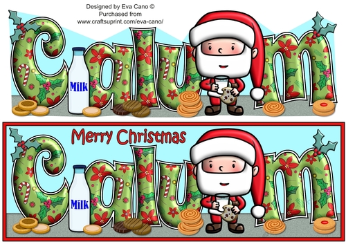 Jolly Santa Milk and Cookies CALUM large dl