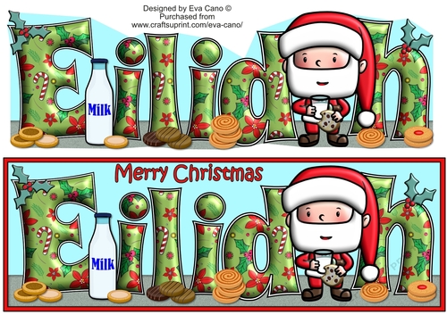 Jolly Santa Milk and Cookies EILIDH large dl
