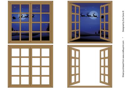 Christmas Window Scene Toppers 12