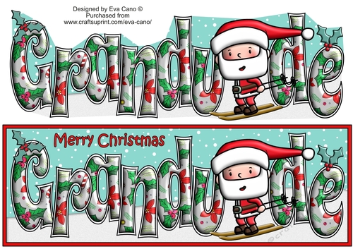 Jolly Santa Skiing GRANDUDE large dl