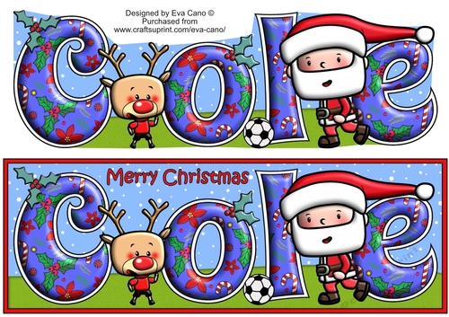 Jolly Santa playing Football COLE large dl
