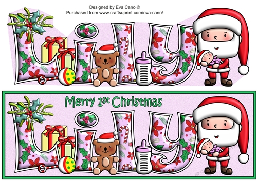 Jolly Santa First Christmas LILY large dl