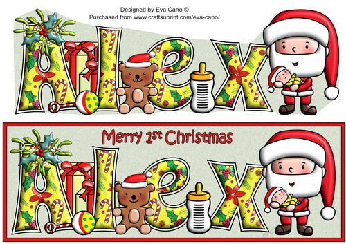 Jolly Santa First Christmas ALEX large dl