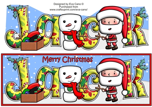Jolly Santa building Jolly Snowman JACK large dl