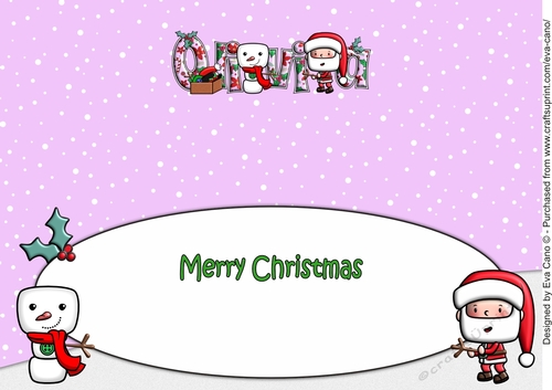 Jolly Santa building Jolly Snowman OLIVIA large dl insert