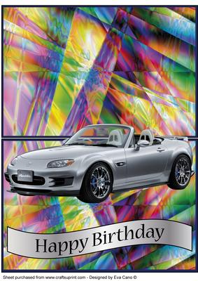 Silver Mazda Over the Edge