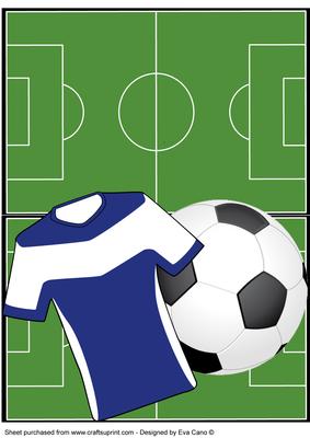 Football Fan Over the Edge (blue & White)