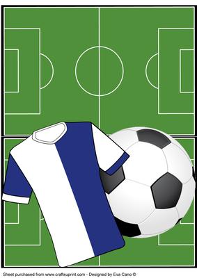 Football Fan Over the Edge (blue & White) 2