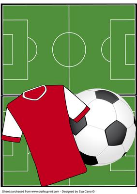 Football Fan Over the Edge (red & White)