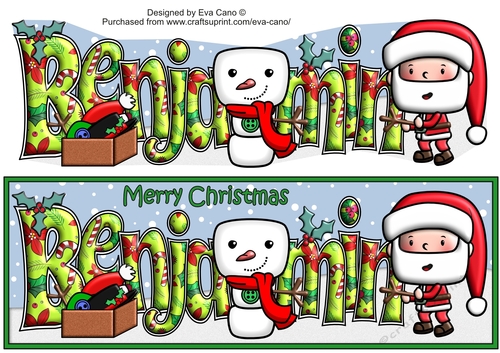 Jolly Santa building Jolly Snowman BENJAMIN large dl