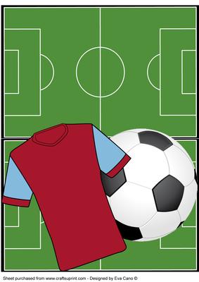 Football Fan Over the Edge (wine & Blue)