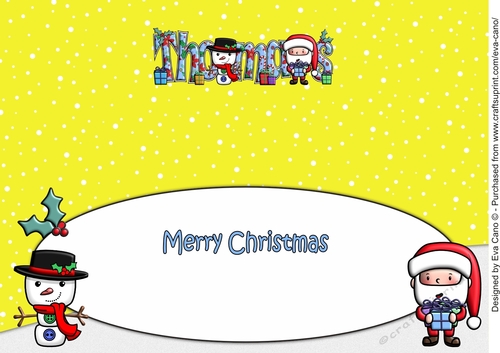 Jolly Santa with Jolly Snowman THOMAS large dl insert
